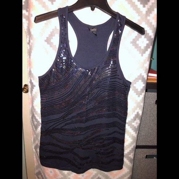 Rue 21 black sequin tank top - Picture 1 of 2